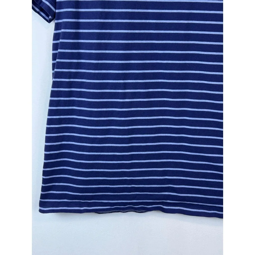 Polo Ralph Lauren Mens Custom Slim Fit Striped T-Shirt Blue Large Short Sleeve